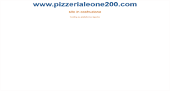 Desktop Screenshot of pizzerialeone200.com